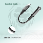 Green Lion Earphone Adapter USB-C to 3.5 Aux 12CM