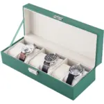 Green Lion Elegant Watch Box 6 Slots - Green - Normal | with Glass