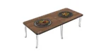 Green Lion Fold Grill Mate Camping BBQ Table - Wood