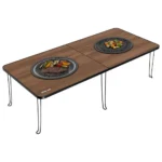 Green Lion Fold Grill Mate Camping BBQ Table - Wood