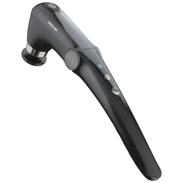 Green Lion Foldable Massage Gun with Long Handle & 45° Bend Adjustment