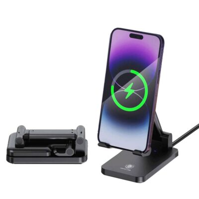 Gadget Pulse Kenya 4 Green Lion Foldable Wireless Charging Stand(15W Power Output)