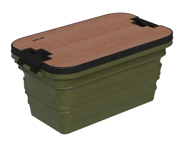 Green Lion Folding Basket With Built-In Table