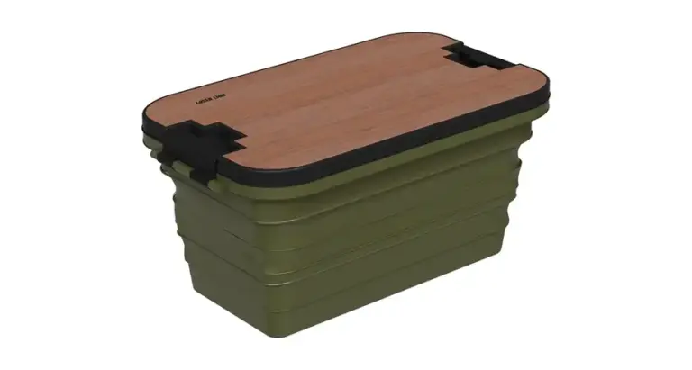 Green Lion Folding Basket With Built-In Table