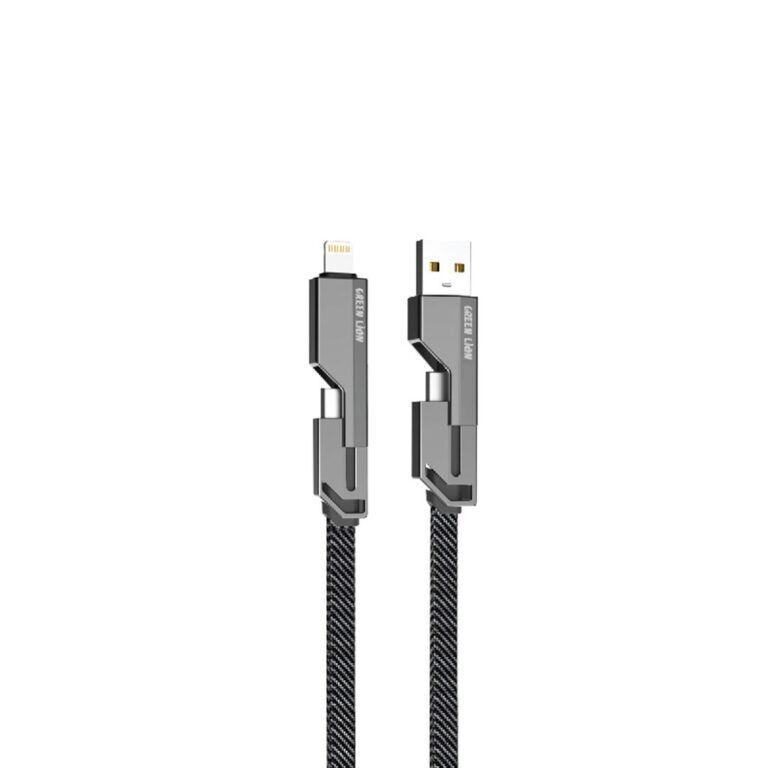 Green Lion Four in One Zinc Alloy Charging Data Cable 4 IN 1