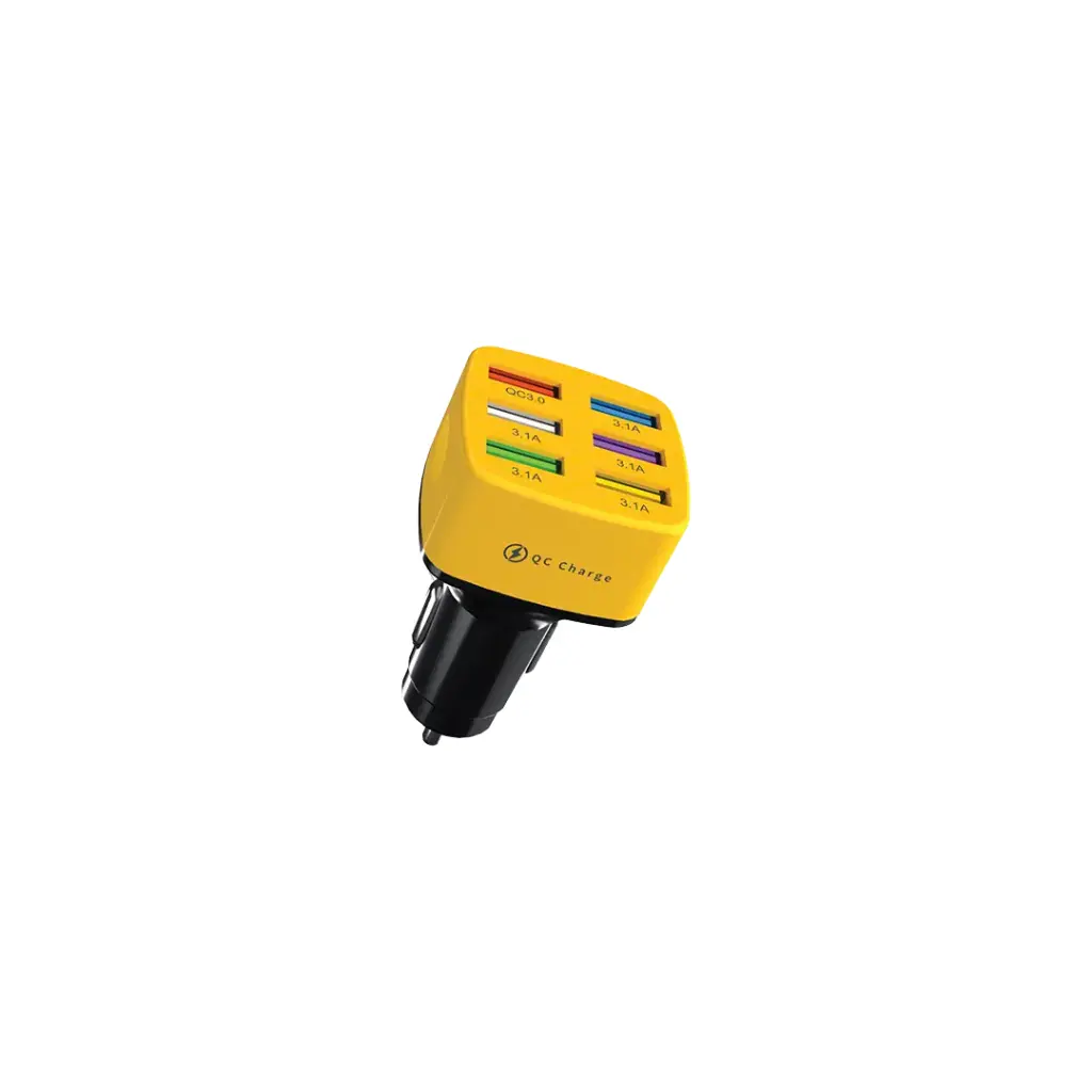 Green Lion GCC-05 Multiport Car Charger - Yellow