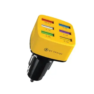 Green Lion GCC-05 Multiport Car Charger - Yellow