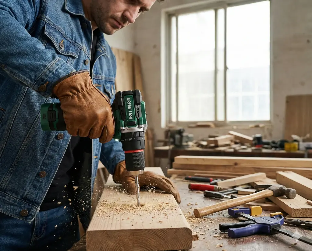 Green Lion GD-15 Pro Drive Cordless Hammer Drill 2*18V 3.0Ah Battery 4 Green Lion GD-15 Pro Drive Cordless Hammer Drill 2*18V 3.0Ah Battery