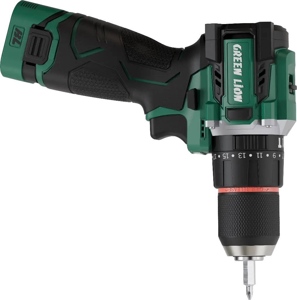 Green Lion GD-15 Pro Drive Cordless Hammer Drill 2*18V 3.0Ah Battery 7 Green Lion GD-15 Pro Drive Cordless Hammer Drill 2*18V 3.0Ah Battery