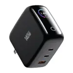 Green Lion GaNPremium Adapter with TFT Display & 2 USB-C & USB-A