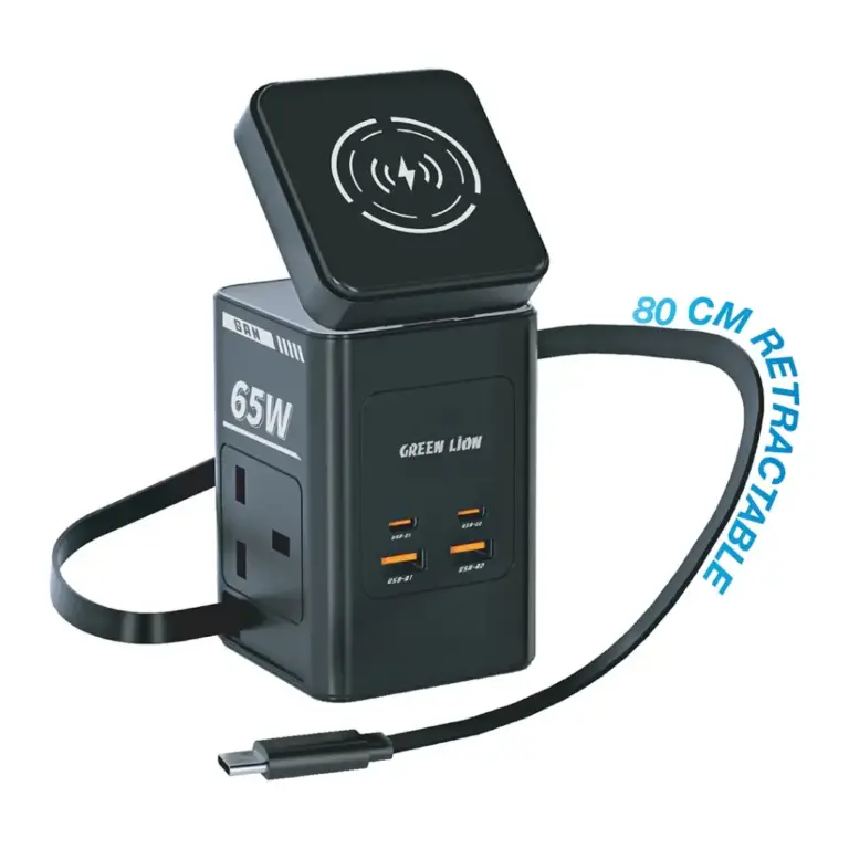 Green Lion GaN 65W Multi Port Travel Adapter