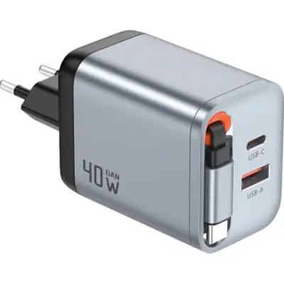 Green Lion GaN Premium EU Plug Wall Charger 40W