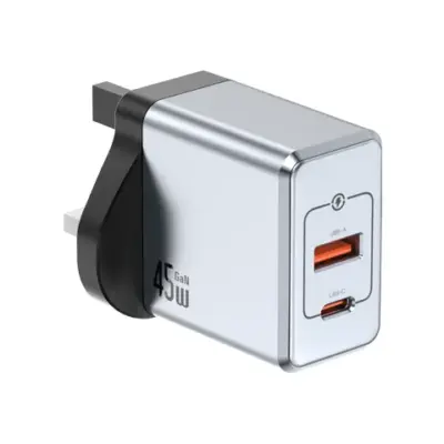 Green Lion GaN Premium UK Plug Wall Charger 45W