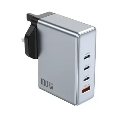 Green Lion GaN Premium UK Plug Wall Charger 100W