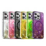 Green Lion Happiness 3D Magnetic Glitter Resin Case