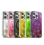 Green Lion Happiness 3D Magnetic Glitter Resin Case