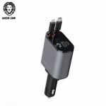 Green Lion Integrated Car Charger with Retractable Cables 38W