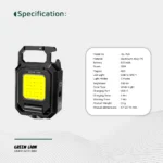 Green Lion Keychain Light with Foldable Design
