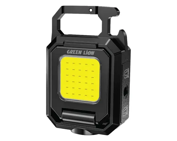 Green Lion Keychain Light with Foldable Design