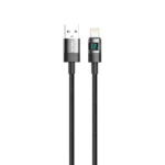 Green Lion LED Display Braided USB-A to Lightning Cable