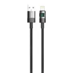 Green Lion LED Display Braided USB-A to Lightning Cable