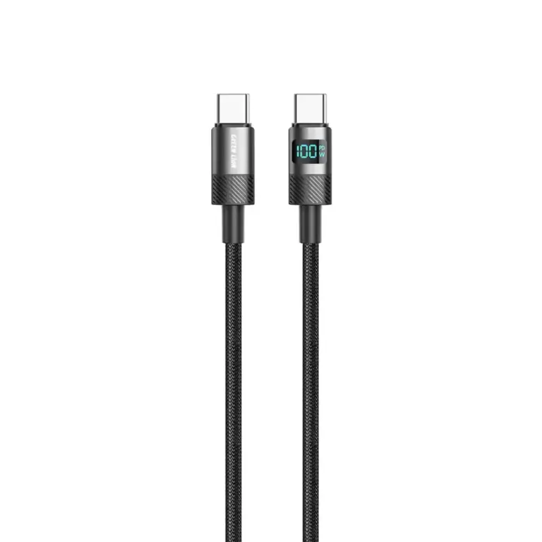 Green Lion LED Display Braided USB-C to USB-C Cable
