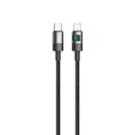 Green Lion LED Display Braided USB-C to Lightning Cable