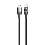 Green Lion LED Display Braided USB-A to USB-C Cable