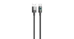 Green Lion LED Display Braided USB-A to USB-C Cable