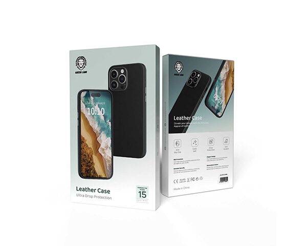 Green Lion Leather Case for iPhone 15 Pro / 15 Pro Max