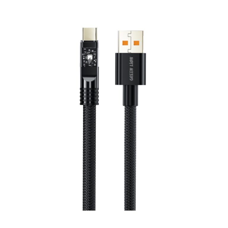 Green Lion Led Braided Cable Usb-A to Usb-C 1Meter