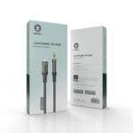 Green Lion Lightning to AUX Braided Cable 1M