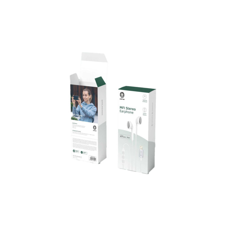 Green Lion MFI Stereo Earphone with Lightning Connector (1.2m)