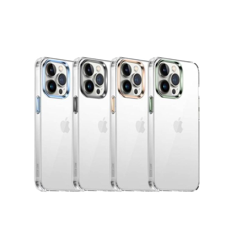 Green Lion Metallic Frame TPU Transparent Case - iPhone 13 Pro (6.1")