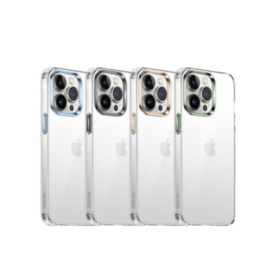 Green Lion Metallic Frame TPU Transparent Case - iPhone 13 Pro (6.1")