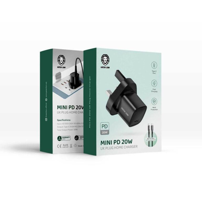 Green Lion Mini PD 20W Charger, Type-C Port & Fast Charge
