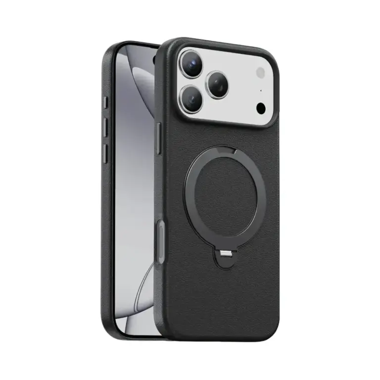 Green Lion Minster Leather MagSafe Case with Foldable Stand Design for iPhone 17 Pro/Pro Max