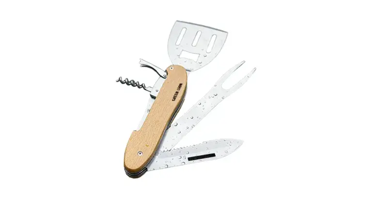 Green Lion Multifunction BBQ Tool Set - Wood