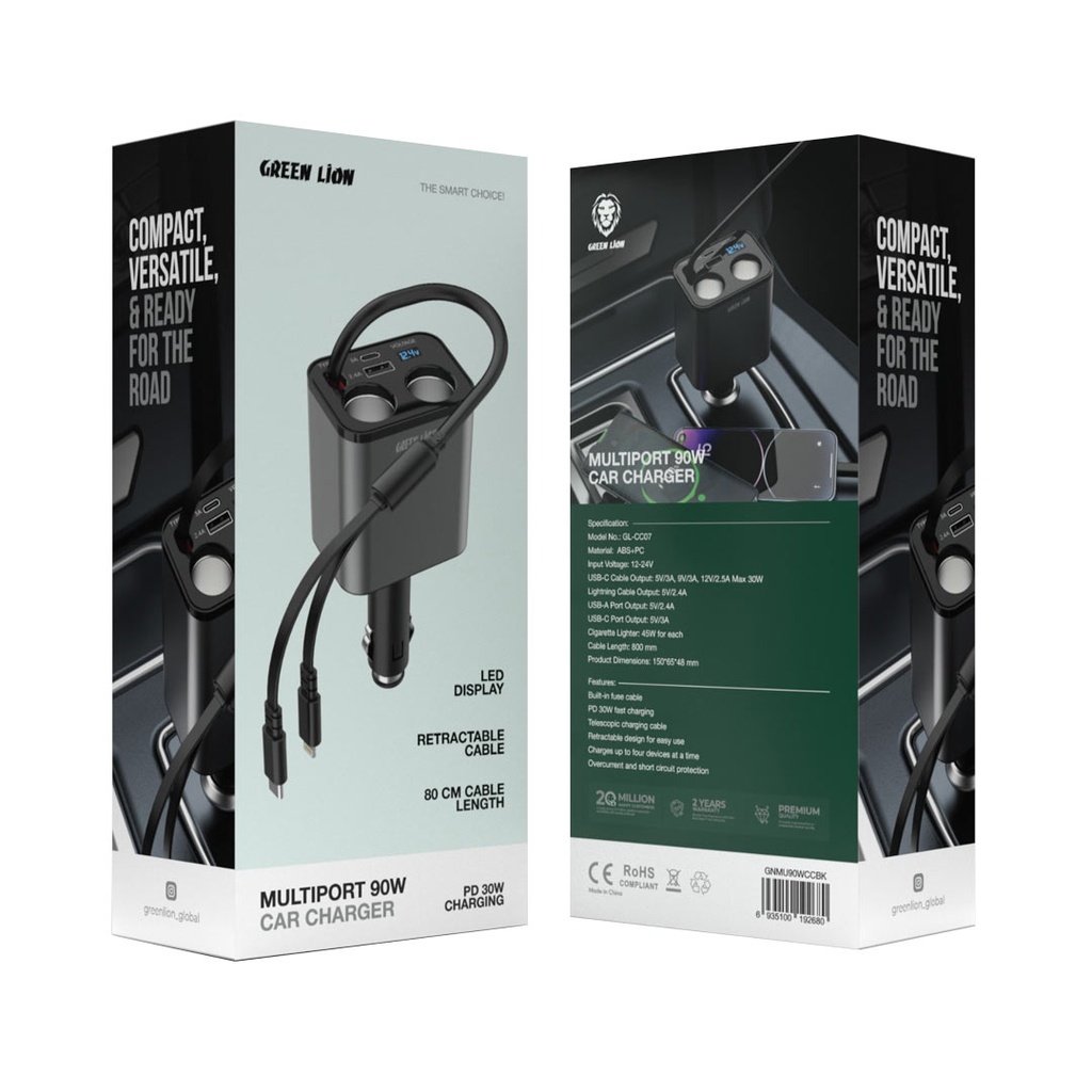 Green Lion Multiport 90W Car Charger
