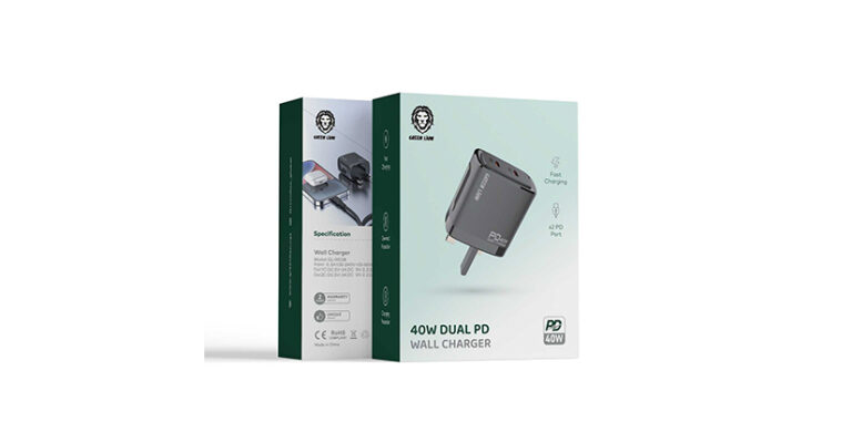 Green Lion PD20W+PD20W Total:40w +TC-lPH data cable1m Black/Orange