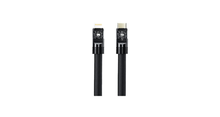 Green Lion PD27 Led Braided Cable Usb-C to Lightning 1Meter