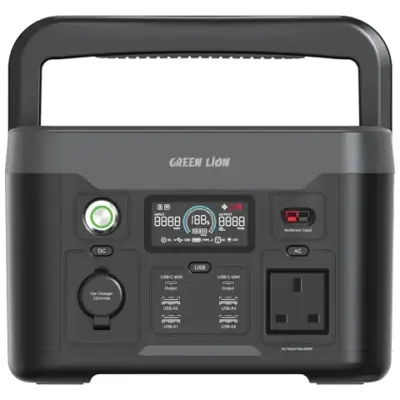 Green Lion PGX600 Power Station with 307.2Wh & 12000mAh LiFePO4 Battery