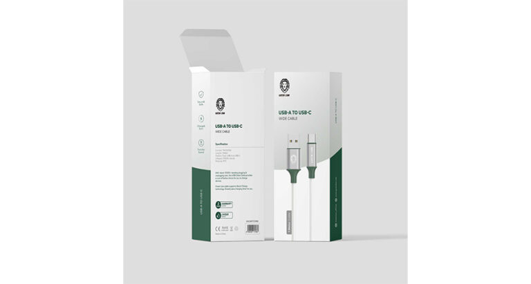 Green Lion PVC USB-A to Type-C Wide Cable 1M