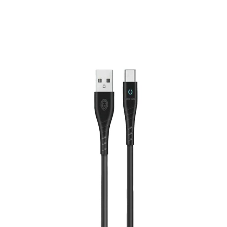 Green Lion PVC USB-A to Type-C Cable with LED Indicator 1M