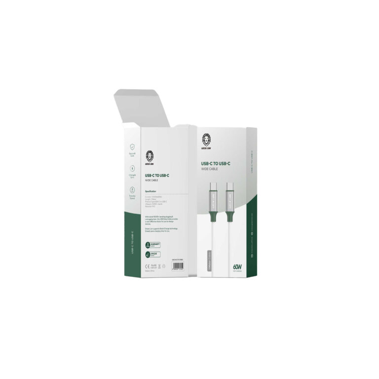 Green Lion PVC USB-C to Type-C Wide Cable 1M PD 60W