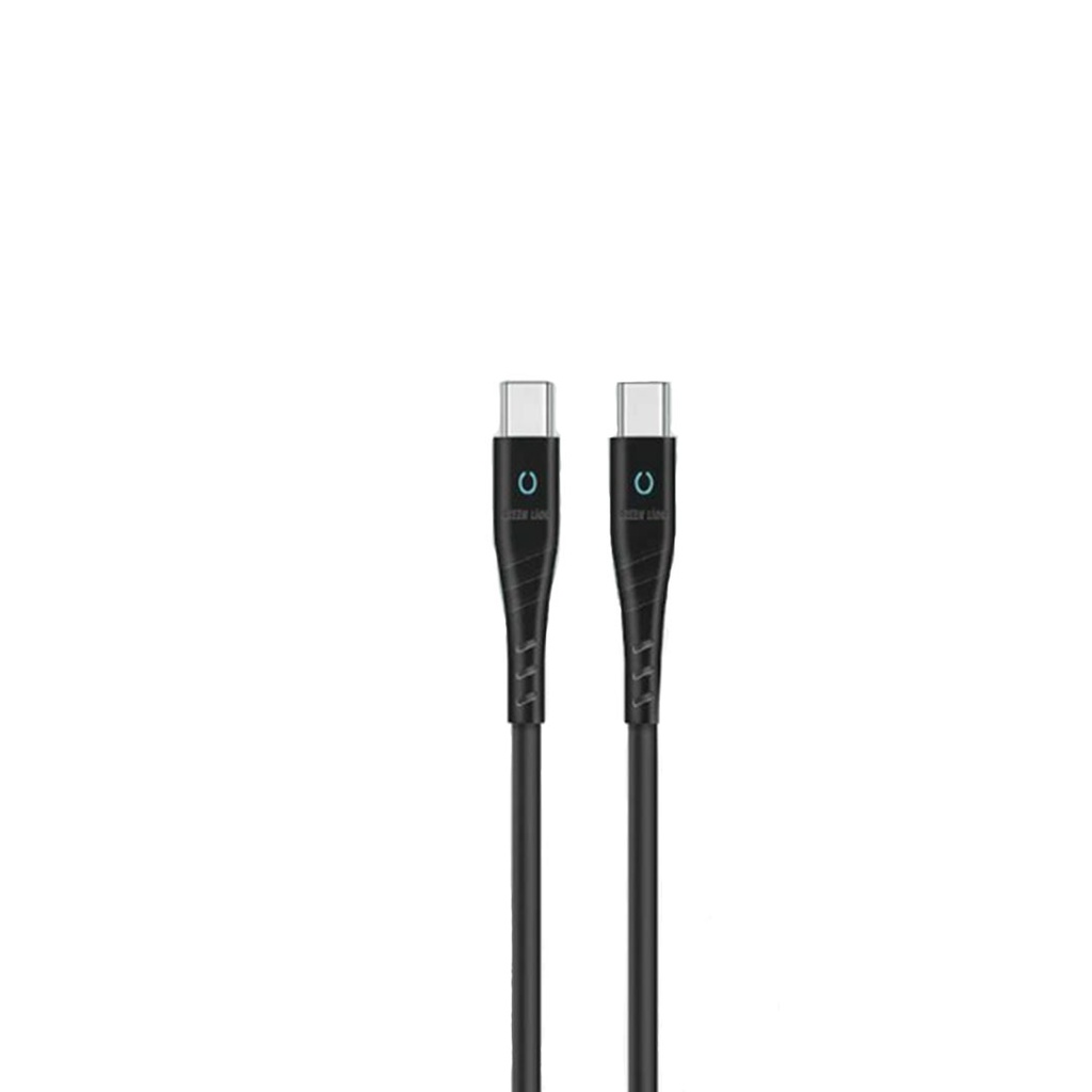 Green Lion PVC USB-C to Type-C Cable with LED Indicator 1M PD 60W
