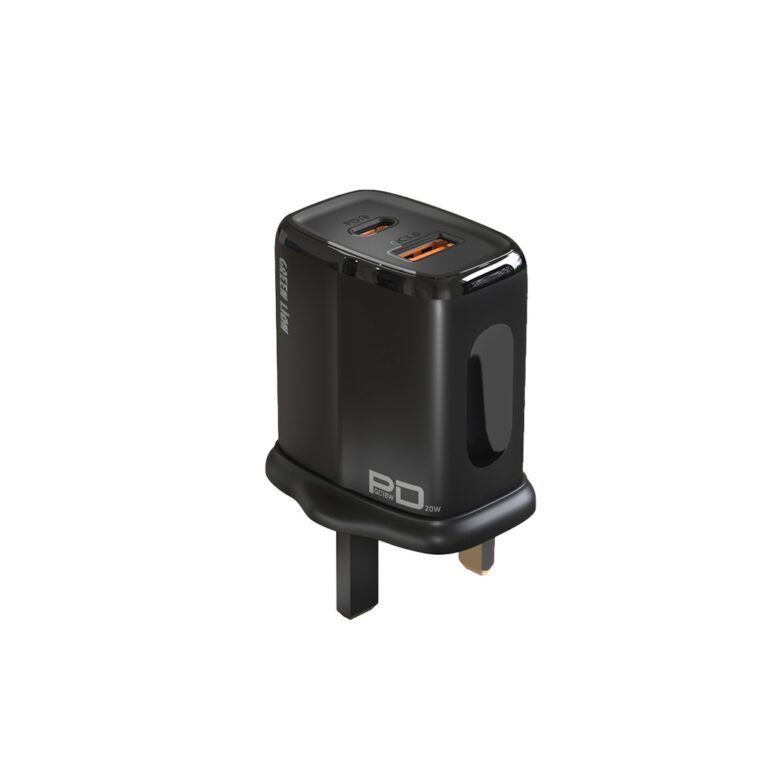 Green Lion QC3.0+PD(One-way solution)20W+TC-lPH data cable 1m Black/Orange