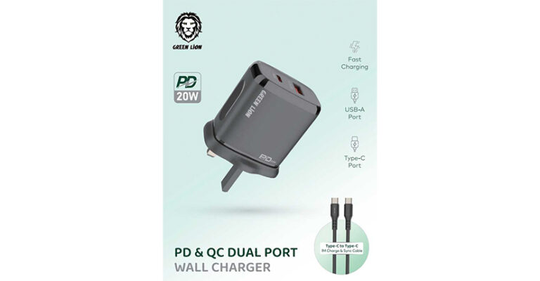 Green Lion QC3.0+PD(One-way solution)20W+TC-lPH data cable 1m Black/Orange