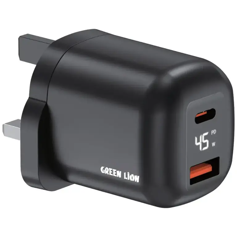 Green Lion Q-Series UK Plug USB-C & USB-A