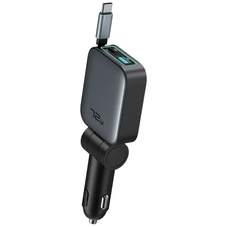 Green Lion Retractable 72W Car Charger